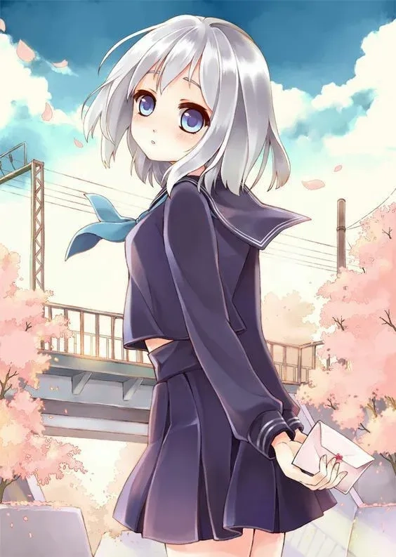 Anime gái buồn với nét vẽ trầm lắng và biểu cảm cảm động