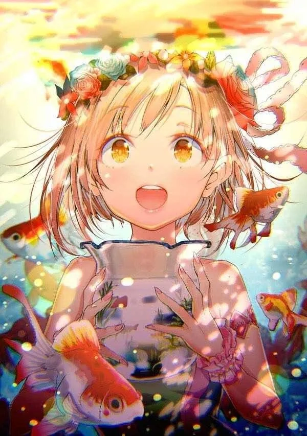 Ảnh anime cô gái đeo kính với nét tinh tế và thu hút