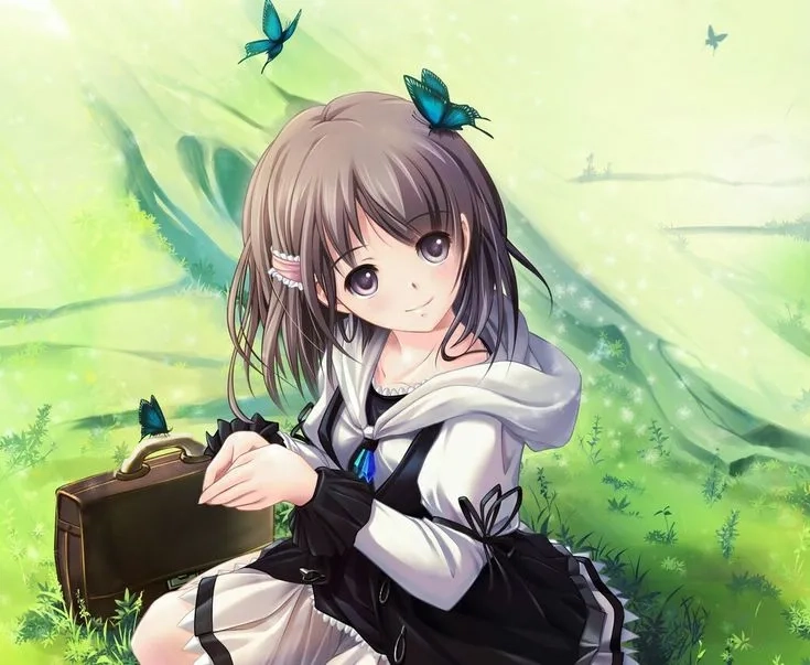 Hình cô gái anime dễ thương với biểu cảm tự nhiên và cuốn hút