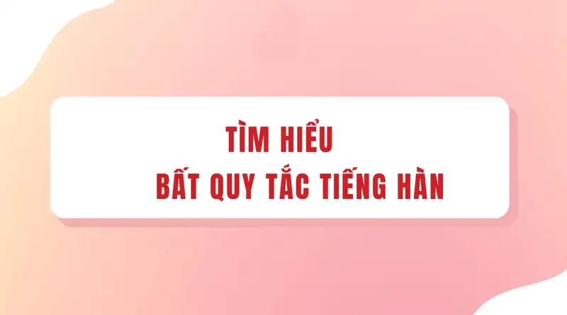 Kinh nghiệm học bất quy tắc tiếng Hàn