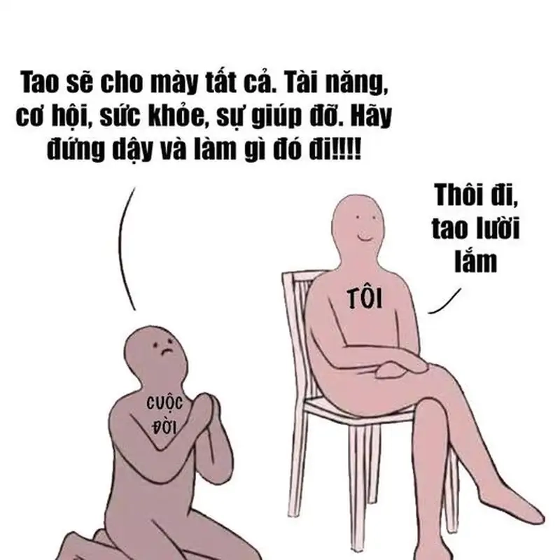 Ảnh meme lười sưu tầm hot nhất hiện nay
