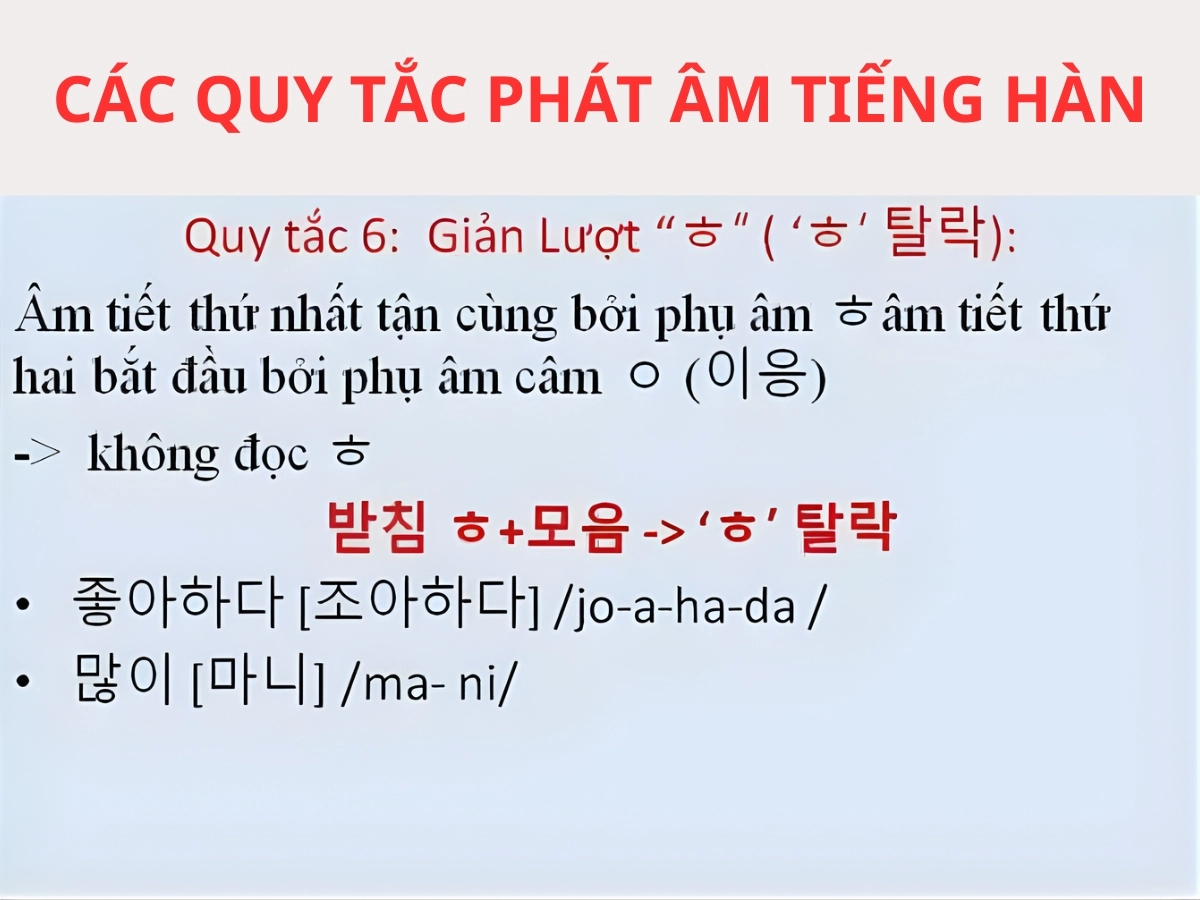 Học quy tắc nối âm trong tiếng Hàn