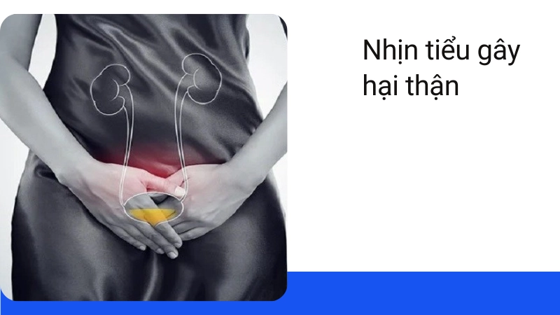 Biến chứng thận từ tác hại của việc nhịn tiểu